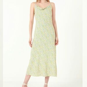 NWT Free The Roses Floral cowl neck midi dress